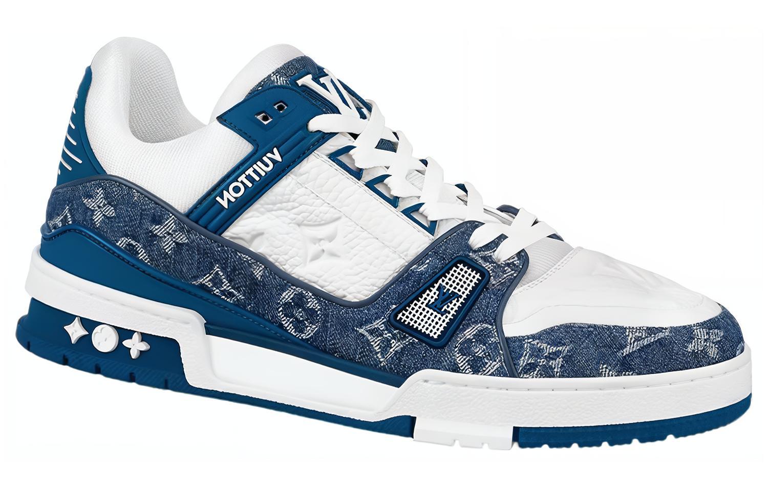 Кеды Louis Vuitton Trainer (сине-белый) — фото 2