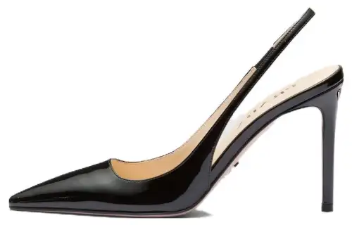 PRADA Patent Leather Slim Heel High Heels 9.5cm Women's Black