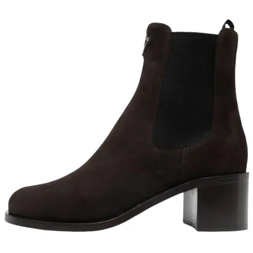 PRADA Short Chelsea Boots 7cm Women's Brown