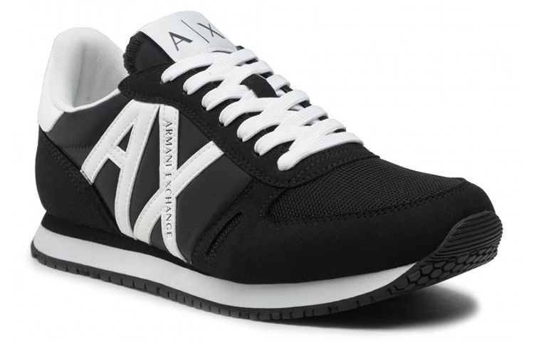 ARMANI EXCHANGEAE Lace Up Low top Sports Casual Shoes Men's Black