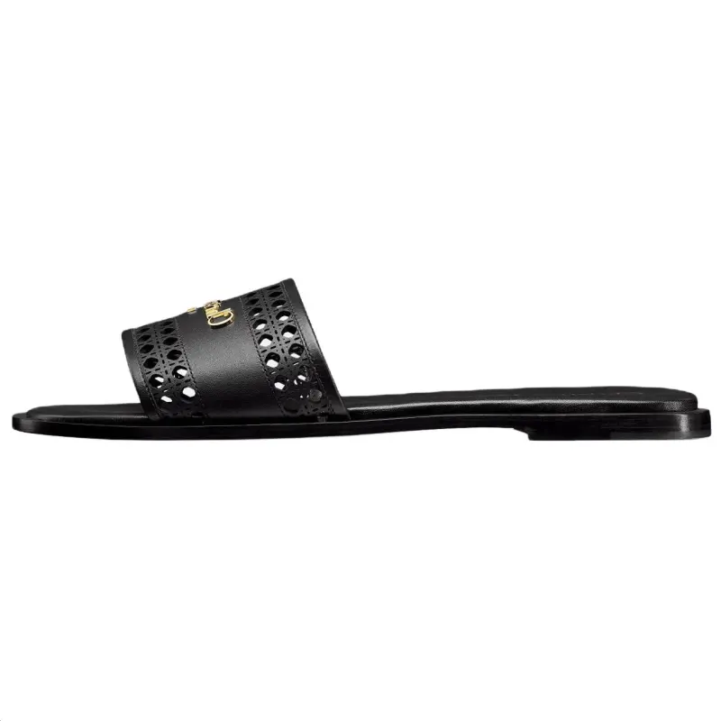 DIOR D Lane Slide Slippers Women's Black