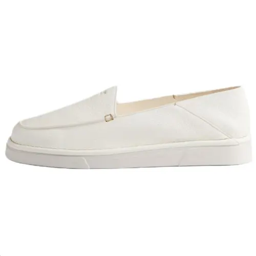 PRADA Leather Casual Shoes Men's Ivory White