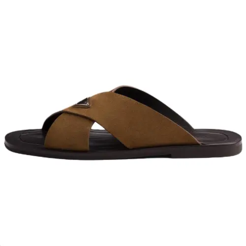 PRADA Slide Slippers Men's Brown