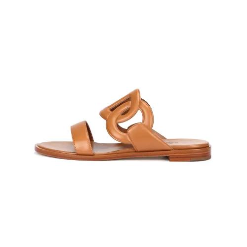 HERMES Lagune Slide Slippers Women's Brown