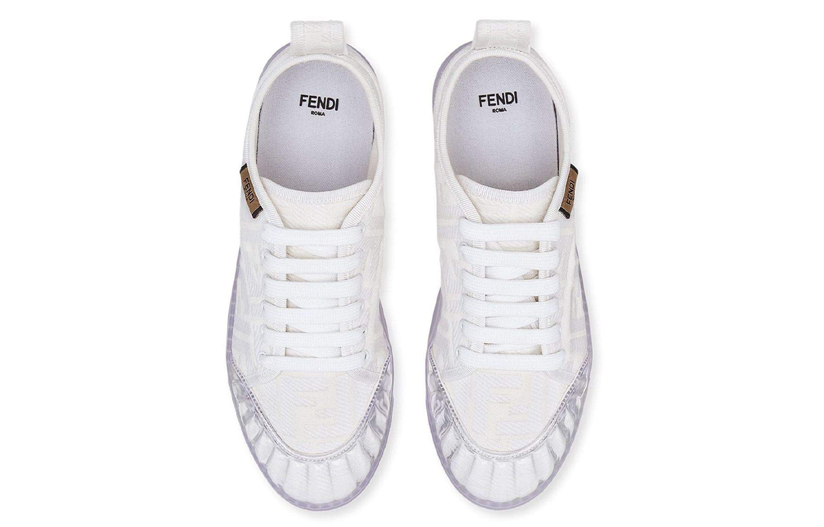 Женские кеды Fendi ROMA (белый) — фото 4