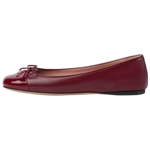 GUCCI Double G Leather Casual Shoes Women's Red