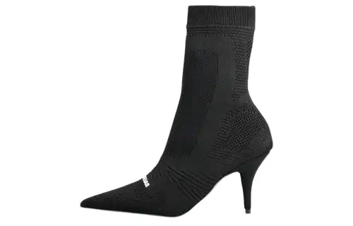 Balenciaga Fabric Ankle Boots 9cm Women's Black