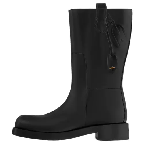 LOUIS VUITTON LV Agent Calfskin Ankle Boots Men's Black
