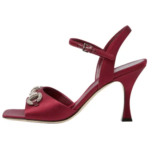 GUCCI Horsebit One Strap Sandals 8.3cm Women's Red