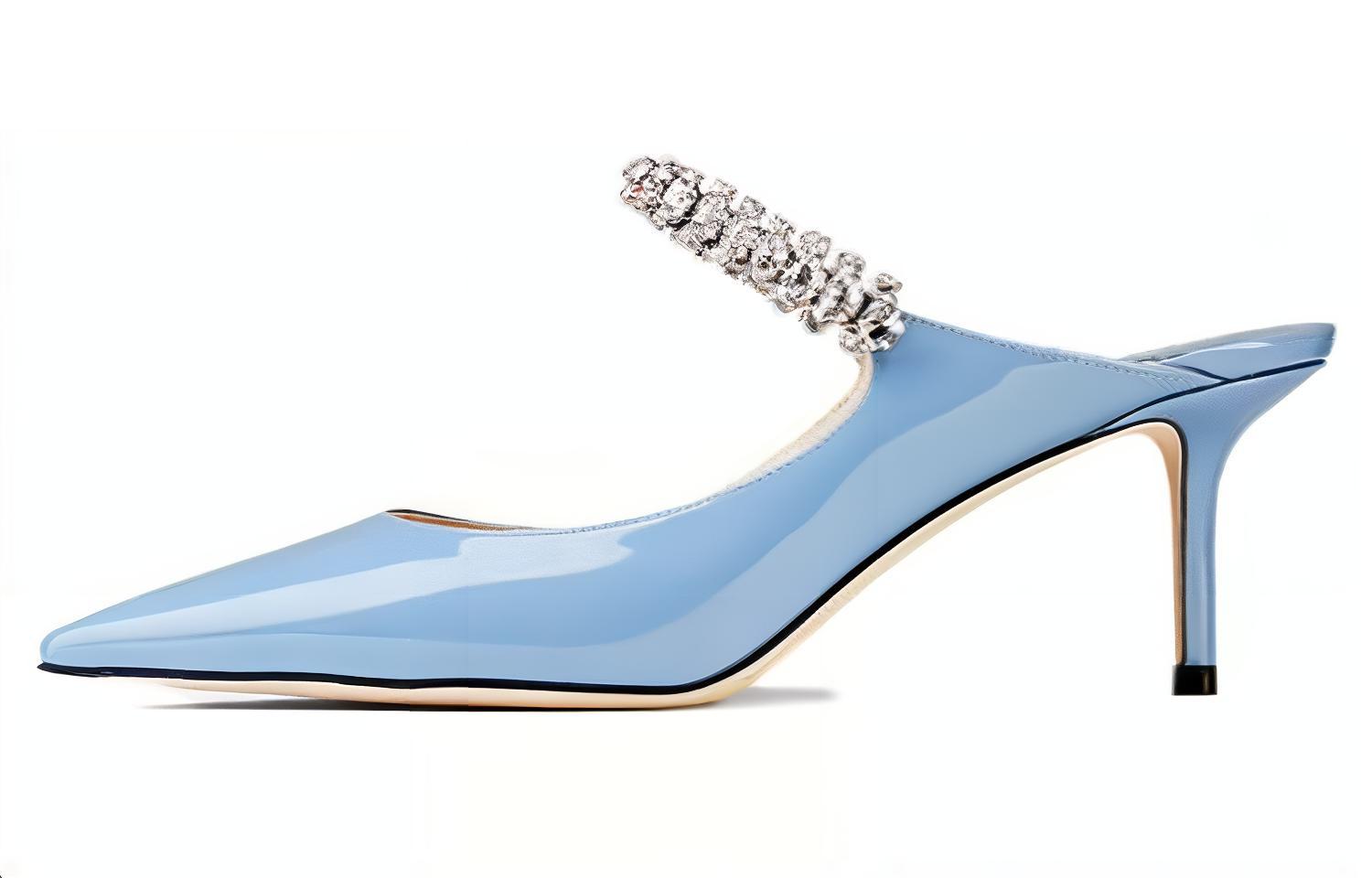 Jimmy Choo BING 65 comfortable and fashionable flip-flops for women, blue