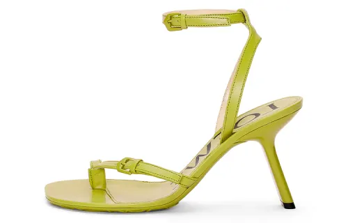 LOEWE Petal Leather One Strap Sandals 10.5cm Women's Matcha