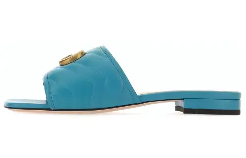 GUCCI Double G Leather Sandals