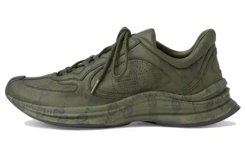 Gucci Run Sneaker 'GG Water Transfer Print - Green'