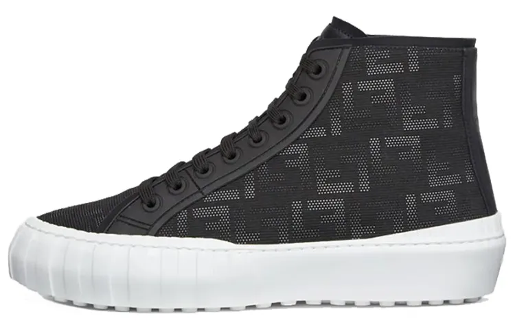 FENDI Ff Flash High-Top Sneakers
