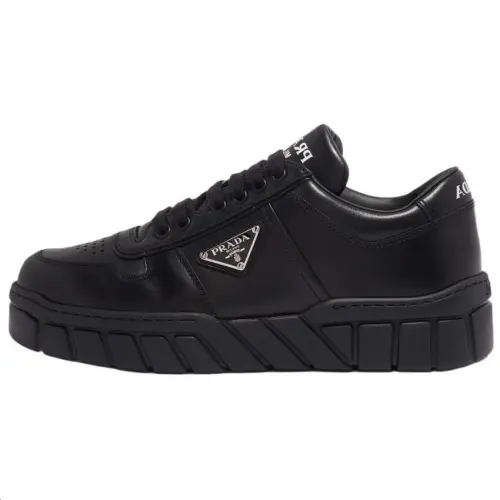 PRADA Voluminous Sneakers Leather Black Black