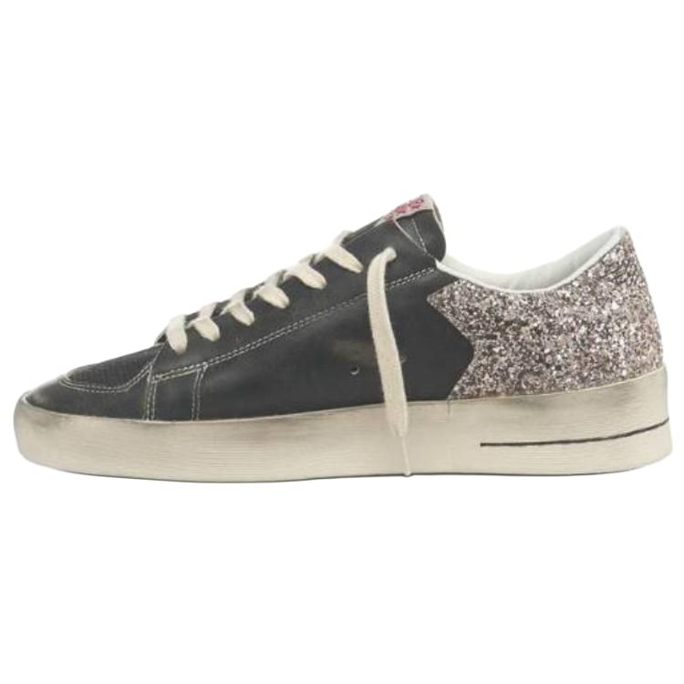 Golden Goose Stardan Leather Low top Skateboard Shoes Women's Black