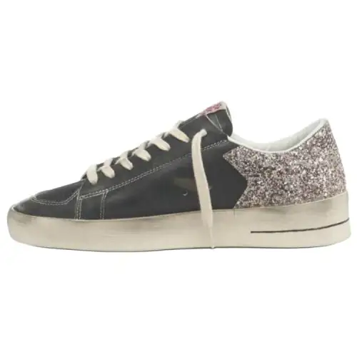 Golden Goose Stardan Leather Low top Skateboard Shoes Women's Black
