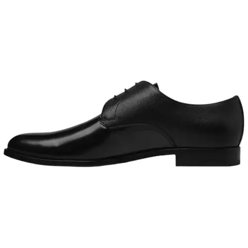 PRADA Saffiano Leather Dress Shoes Men's Black