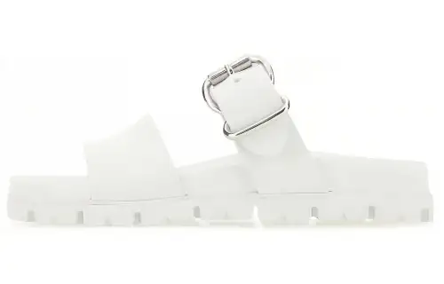PRADA Buckle Stylish Sandal Women's White