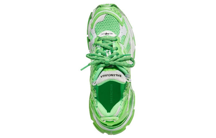 Мужские кроссовки Balenciaga Runner (бело-зеленые) — фото 4