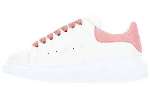 Alexander McQueen Cow Leather Low top Stylish Skateboarding Shoes Women's White