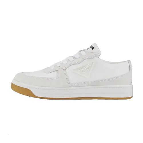 PRADA Leather, Suede Skateboard Shoes Women's White