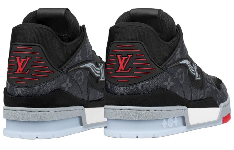 Мужские кроссовки Louis Vuitton Trainer Monogram (черные) — фото 3