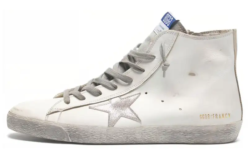 Golden Goose Francy Stylish Skateboarding Shoes Unisex White Gray