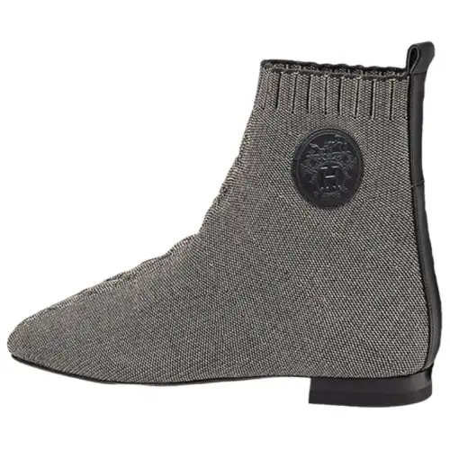 HERMES Duo Ankle Boots Women's Gray