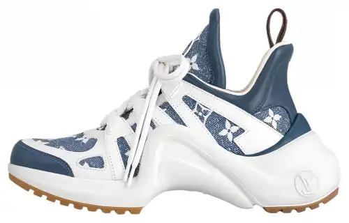 LOUIS VUITTON Archlight Leather Low top Chunky Sneakers Women's Blue White