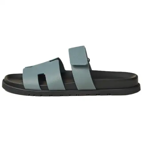 HERMES Chypre Slide Slippers Men's Blue
