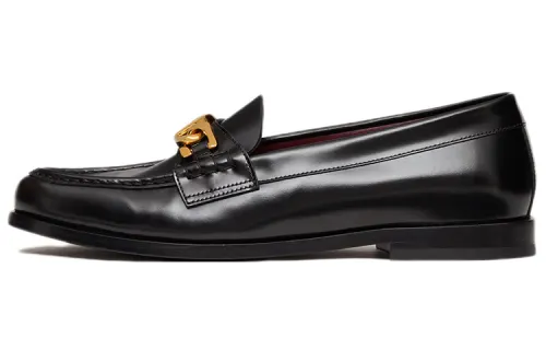 Valentino VLogo Plaque Slip On Loafers