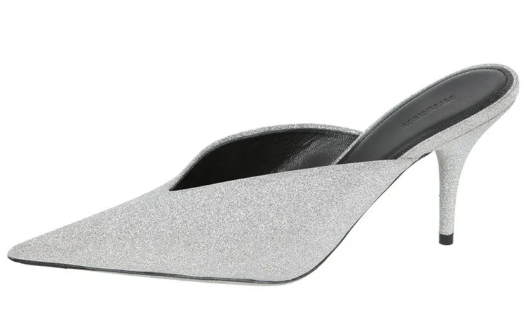 Balenciaga Glitter Knife Slingback 'Silver' Women's