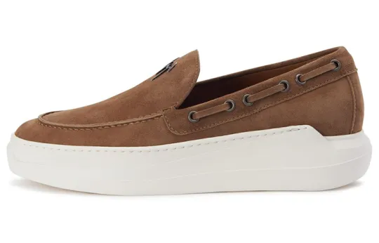 Giuseppe Zanotti Conley String Leather Boat Shoes