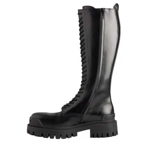 Balenciaga Strike 20mm Boots 'Black Matte Smooth Calfskin' Women's