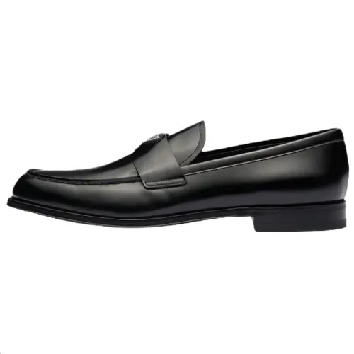 PRADA Leather Men's Casual Shoes Men's Black