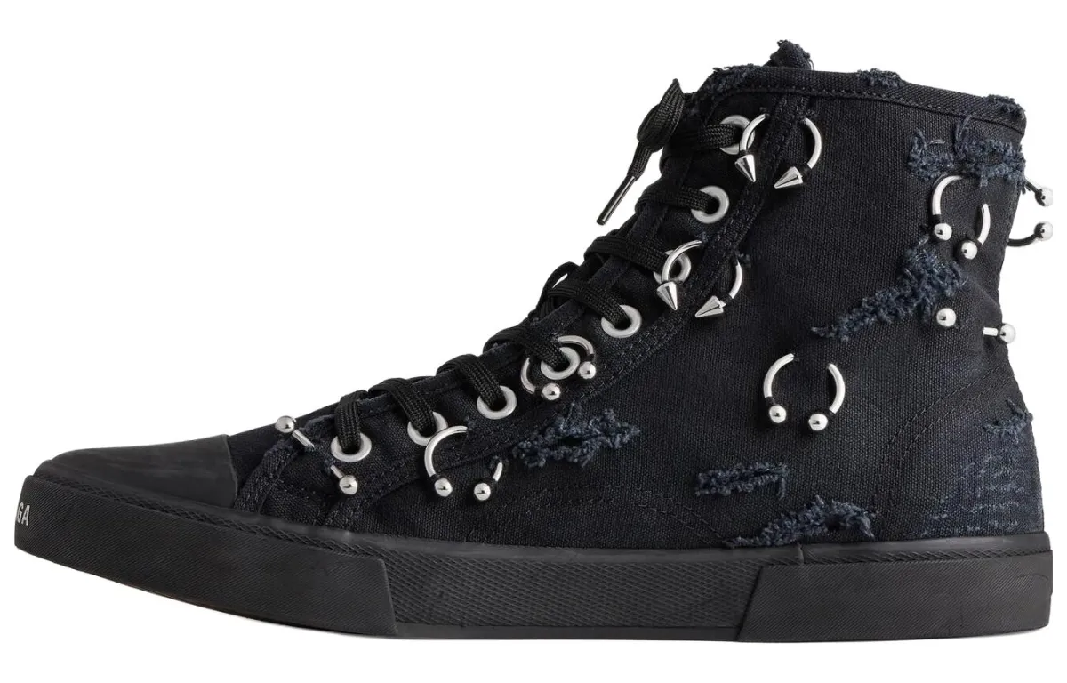 Balenciaga Paris Destroyed High Top Sneakers Women's
