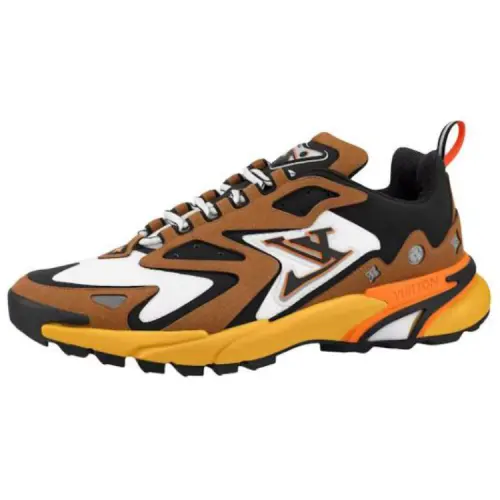 LOUIS VUITTON Runner Tatic Low top Casual Shoes Men's Brown Yellow