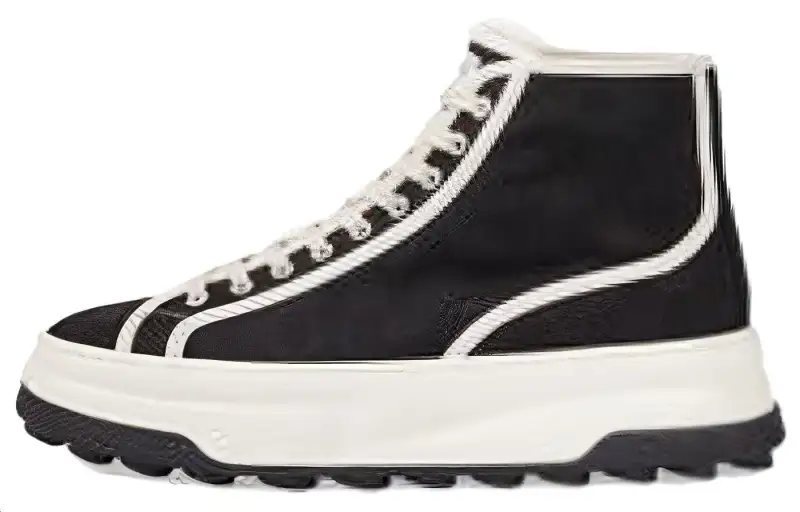 GUCCI Interlocking High top Canvas Shoes Men's Black
