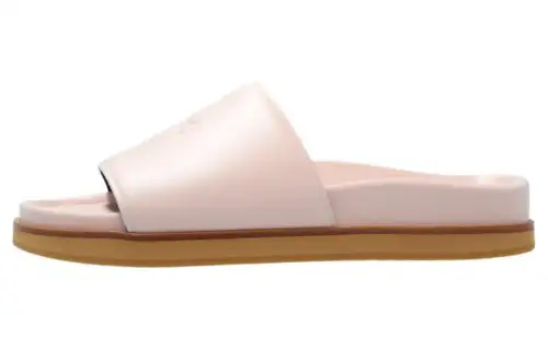 OFF-WHITE Logo-stamp Leather Slides Women's