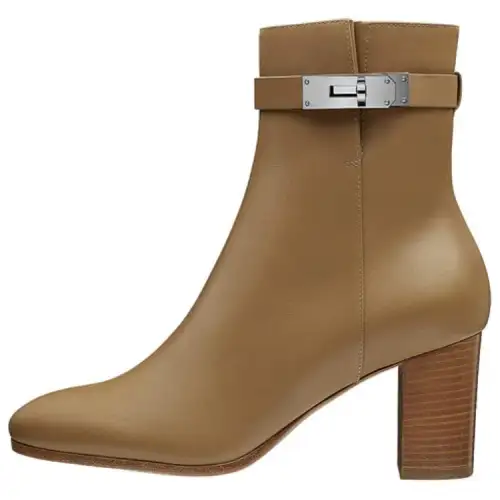HERMES Ankle Boots Women's Brown