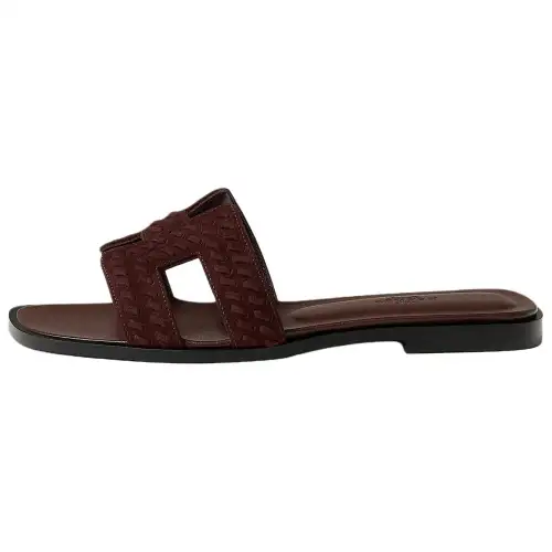 HERMES Oran Slide Slippers Women's Brown