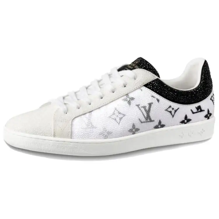 LOUIS VUITTON Luxembourg Skateboard Shoes Men's Low Top Black/White