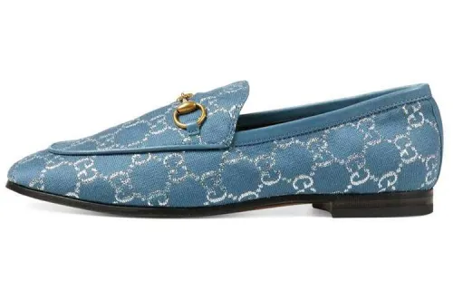 GUCCI Jordaan Loafers Women's Blue