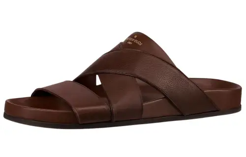 LOUIS VUITTON Mirabeau Slide Slippers Men's Mocha