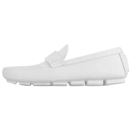 LOUIS VUITTON Monza TaÏga Cow Leather Casual Shoes Men's White