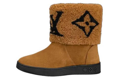 LOUIS VUITTON Snowdrop Thermal Coverage Short Snow Boots Women's Yellow