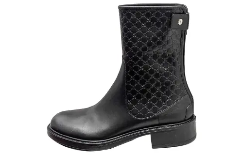 GUCCI Leather Ankle Boots Women's Black
