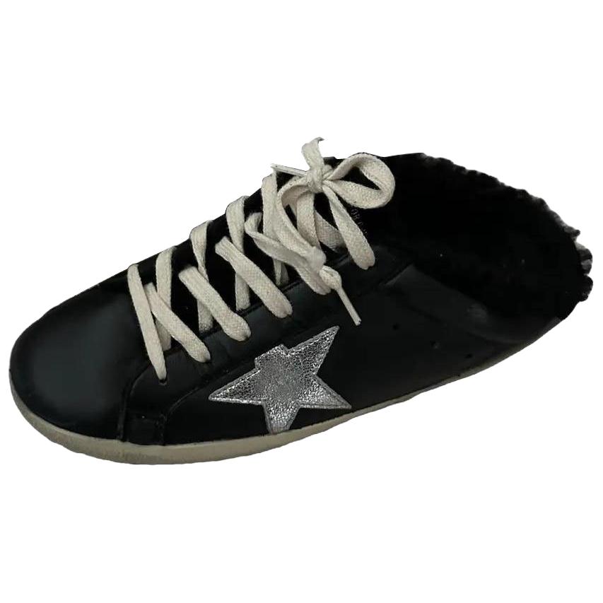 Женские сабо Golden Goose Super-Star Sabot (черные)