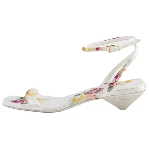 PRADA One Strap Sandals 3.5cm Women's White